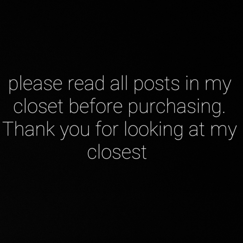 ** PLEASE READ BEFORE PURCHASING ANY ITEM'S IN MY CLOSET. **